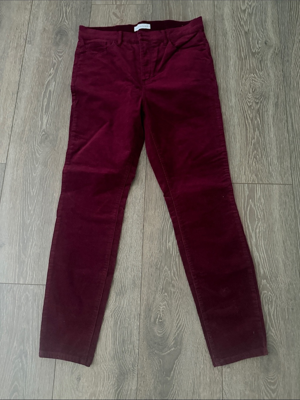 LOFT Slim Corduroy Jeans in Wine